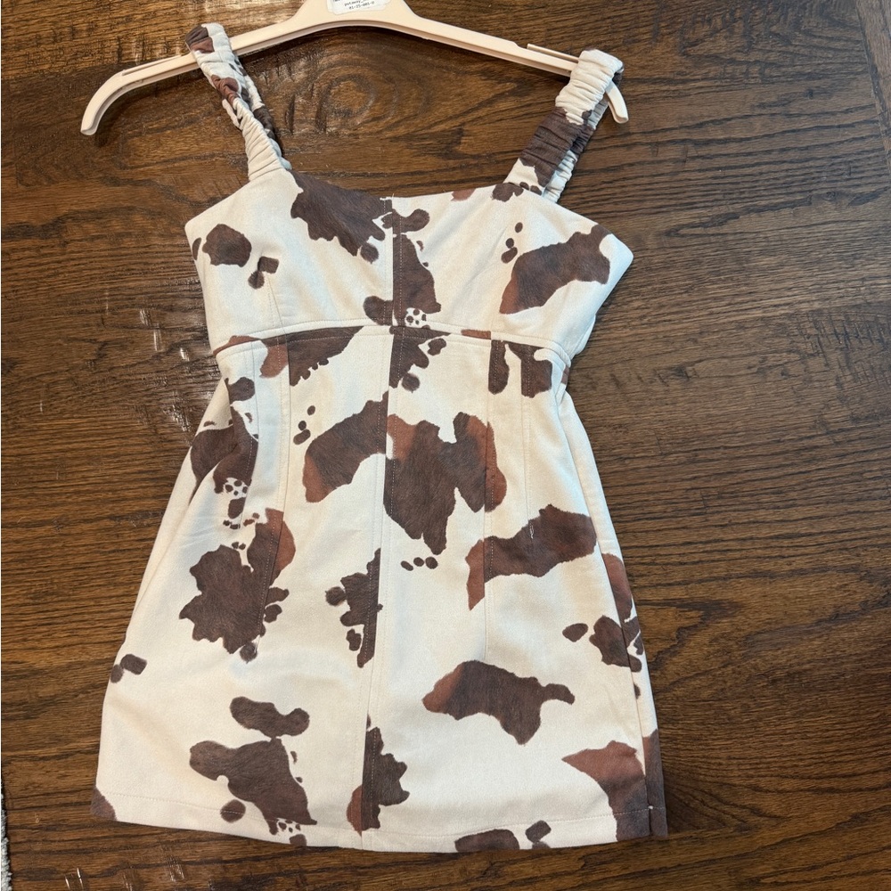 BaeVely Romper in Cream with Brown Cow Accent